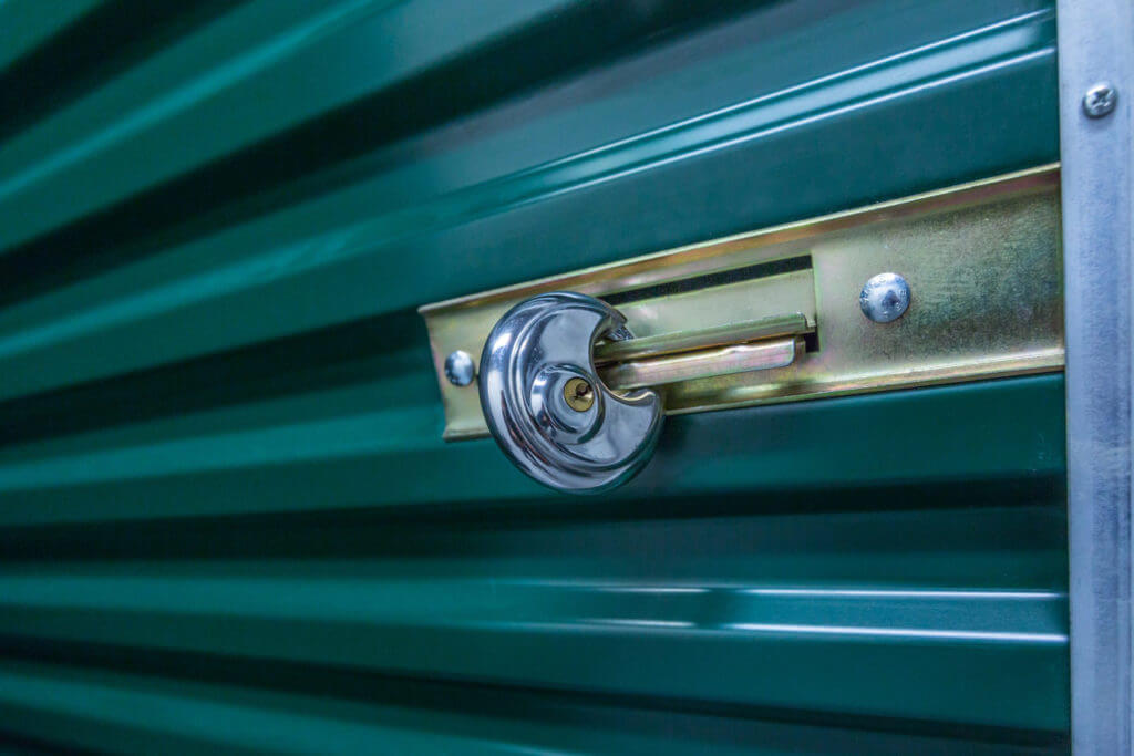Green Container with Lock