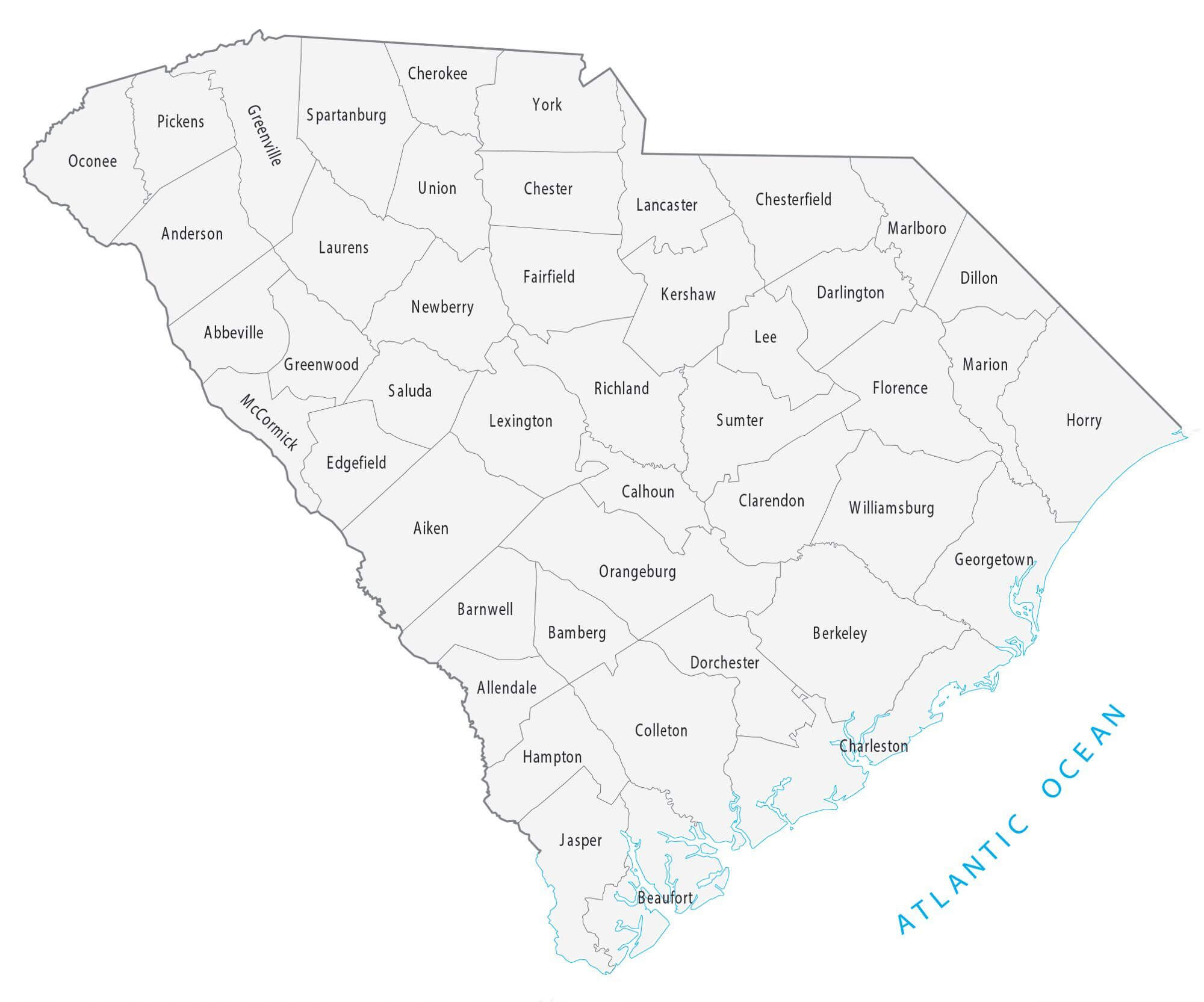 South-Carolina-County-Map