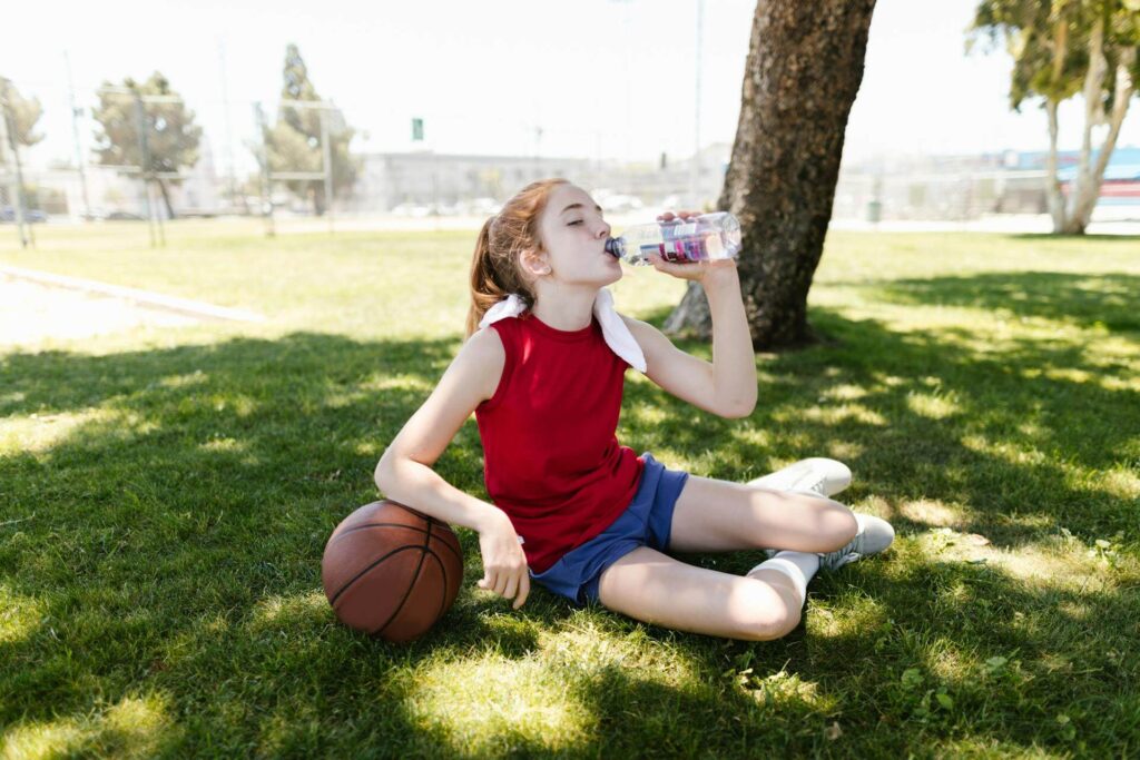 Kid in the Shade Moving in the Summer Image